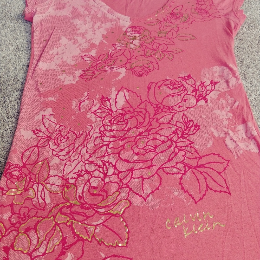 Pink Calvin Klein shirt